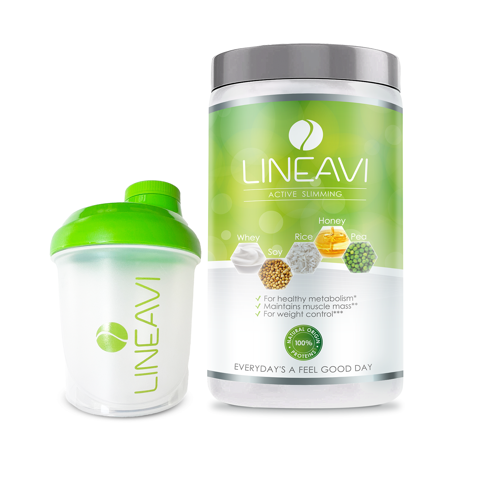 LINEAVI Aktivkost Diät Shake + Shaker (500g)