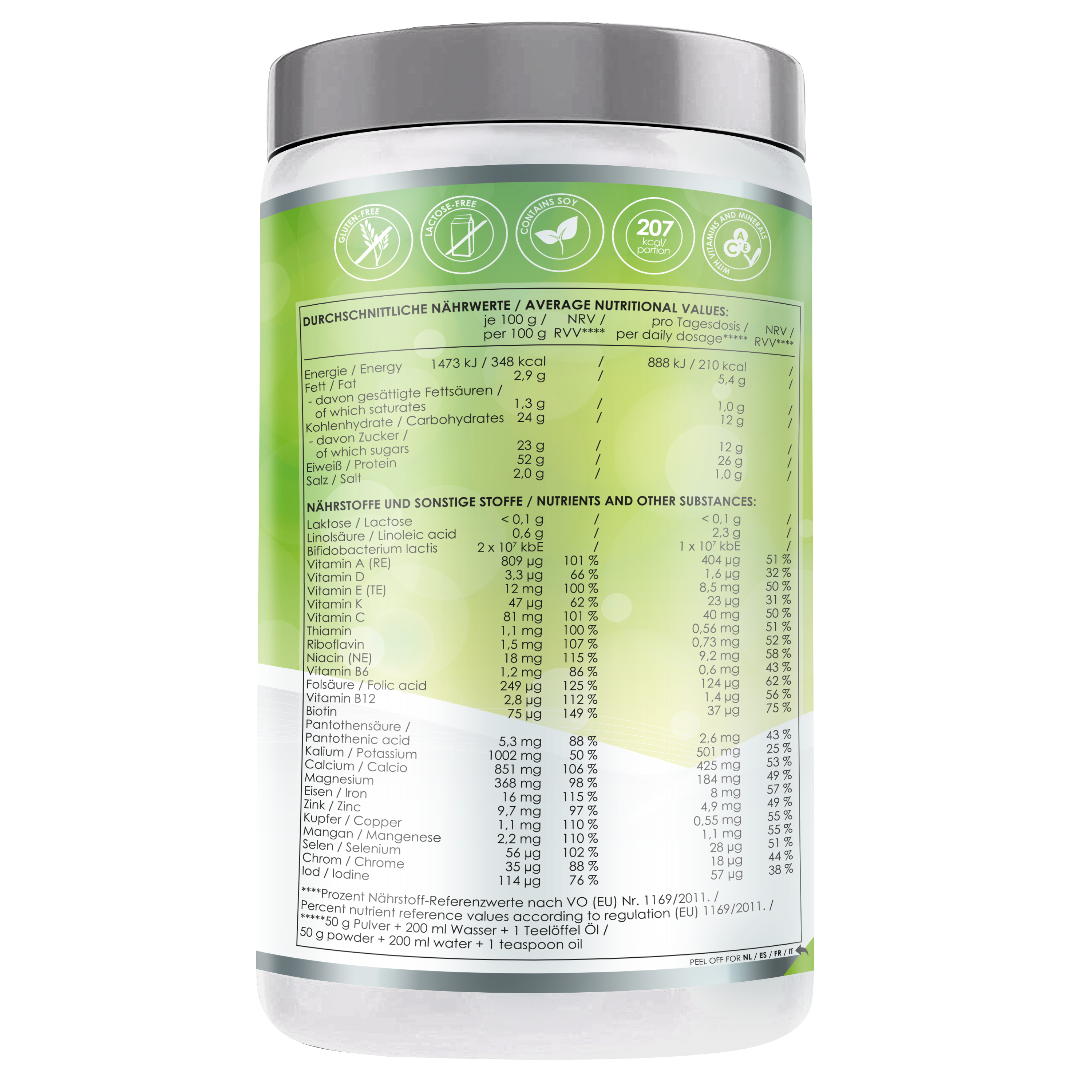 LINEAVI Aktivkost Diät Shake + Shaker (500g)