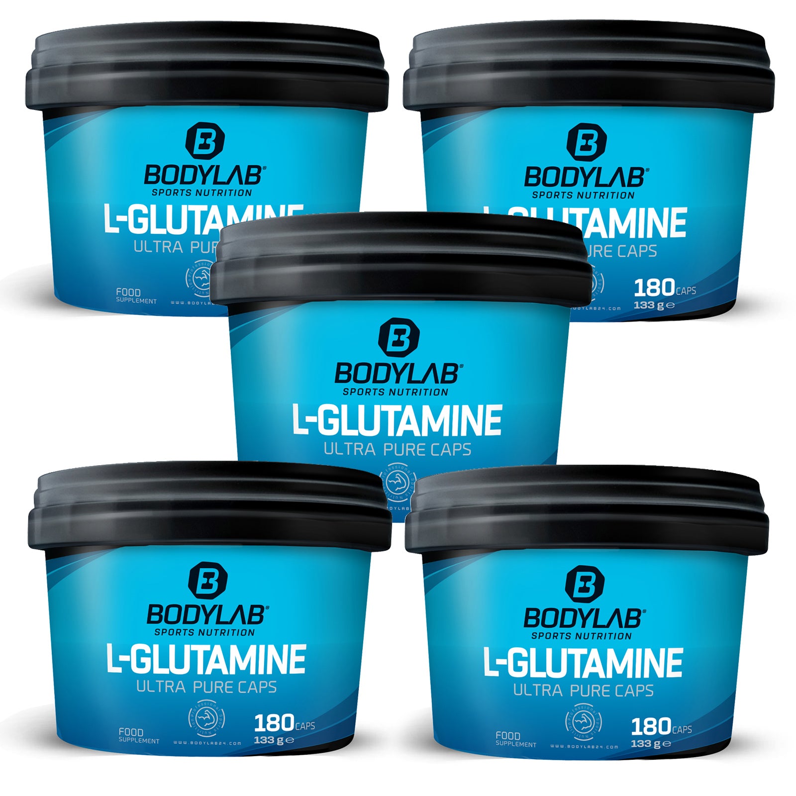 5 x Bodylab L-Glutamin (je 180 Kapseln)