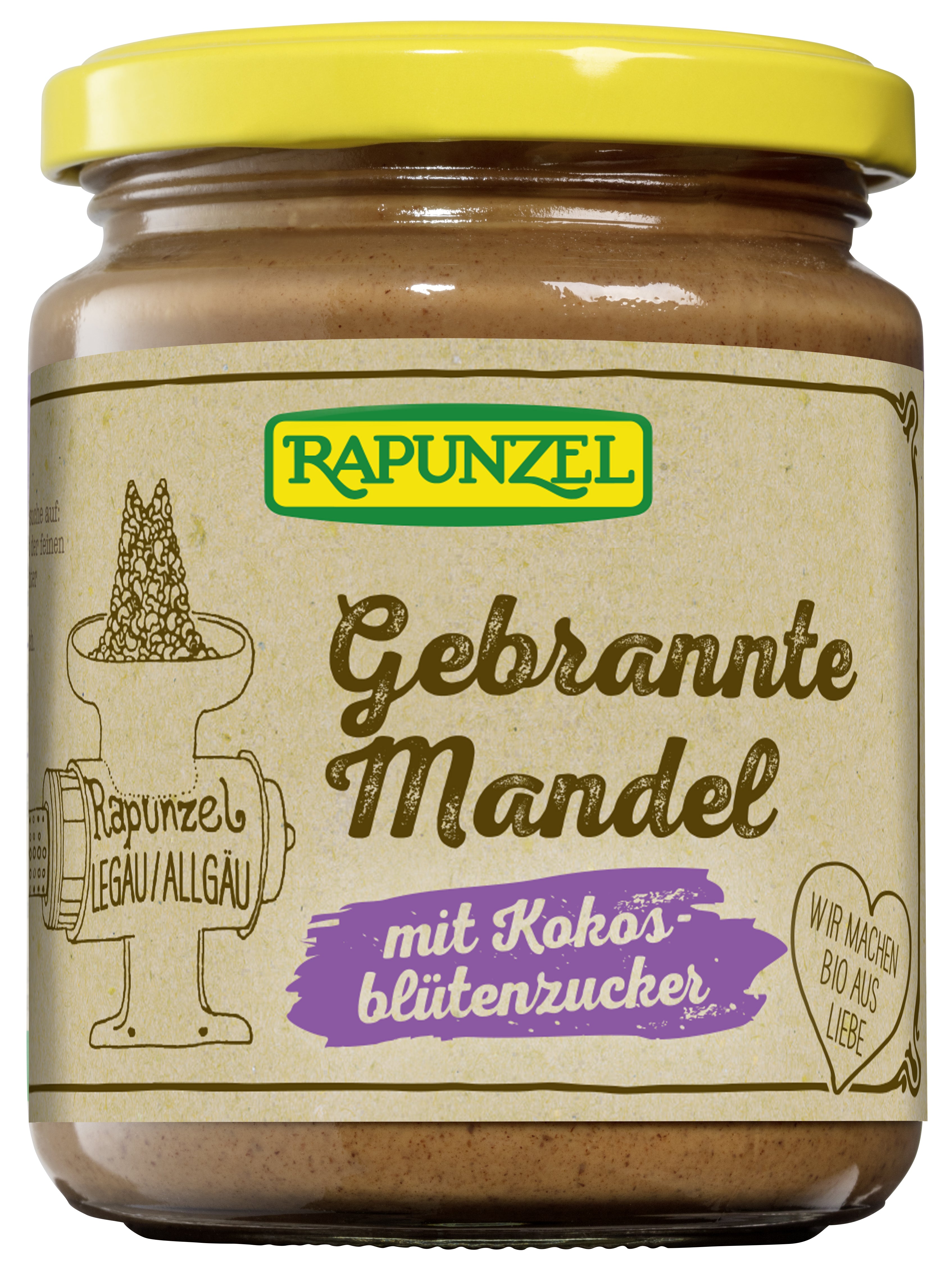 Gebrannte Mandel Aufstrich mit Kokosblütenzucker bio (250g)