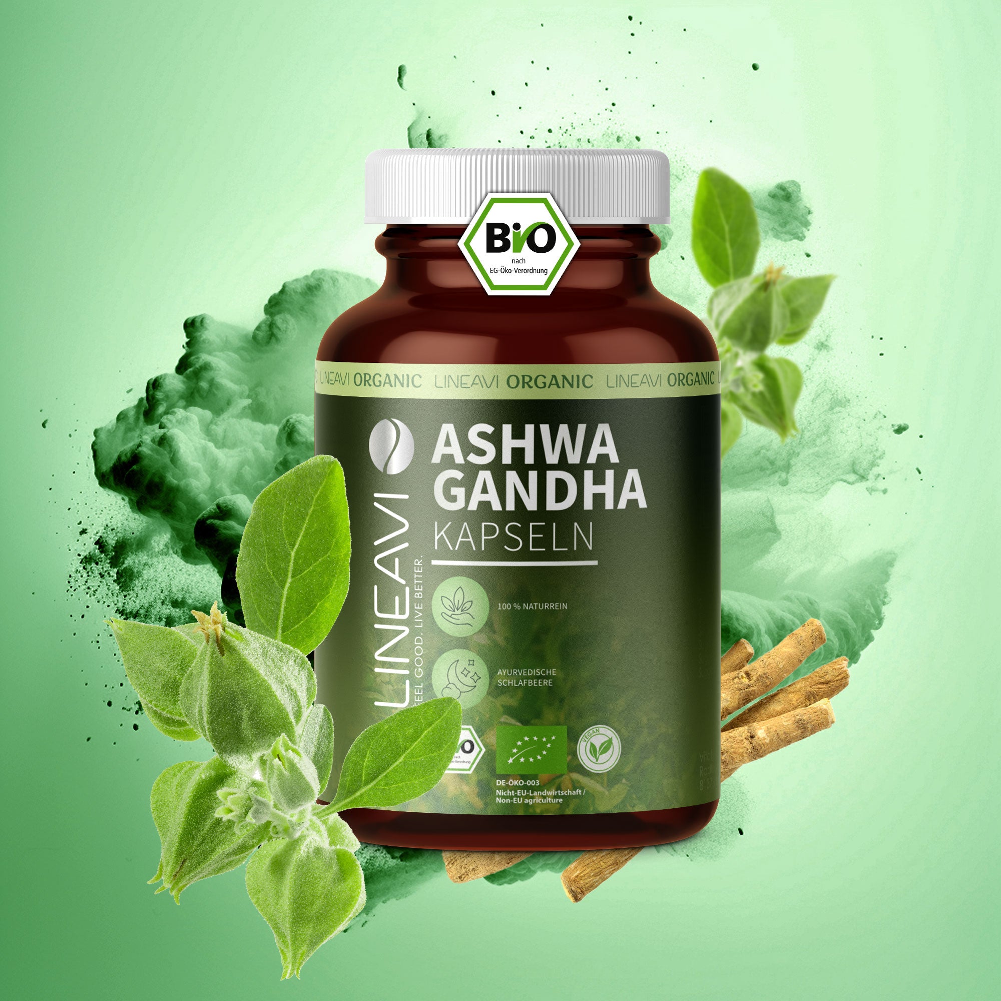 LINEAVI Ashwagandha Kapseln bio (150 Kapseln)