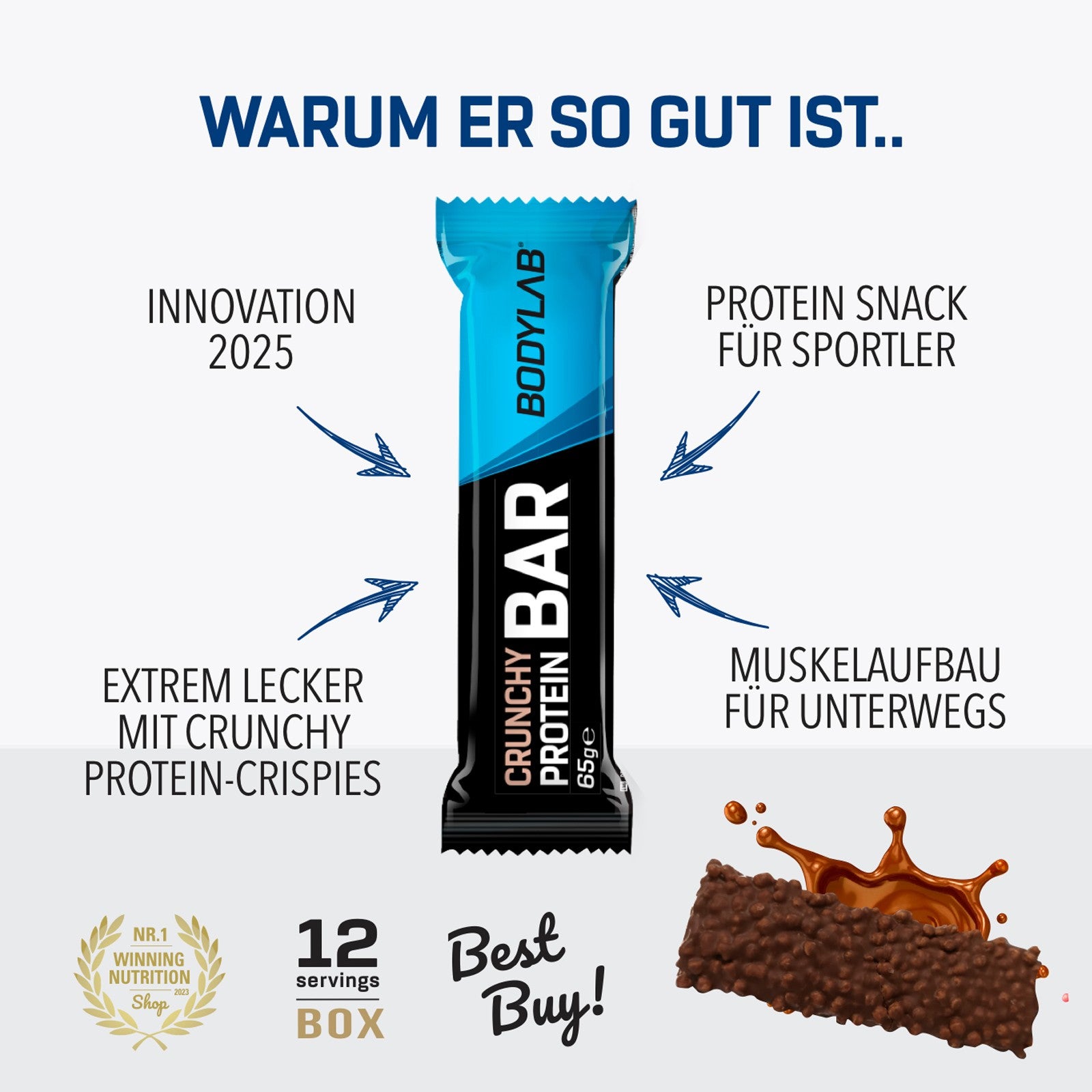 Crunchy Protein Bar Deluxe (12x65g)