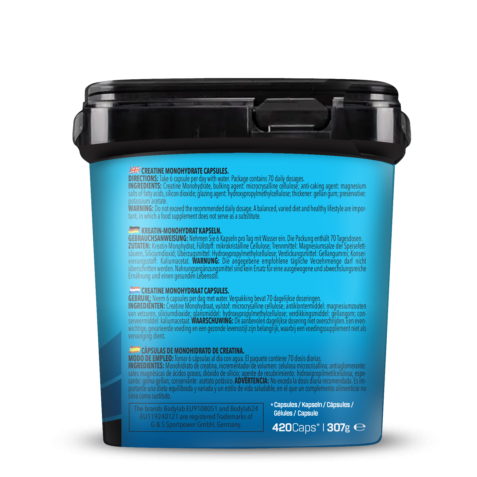 BIG PACK Creatine Monohydrate (420 Kapseln)