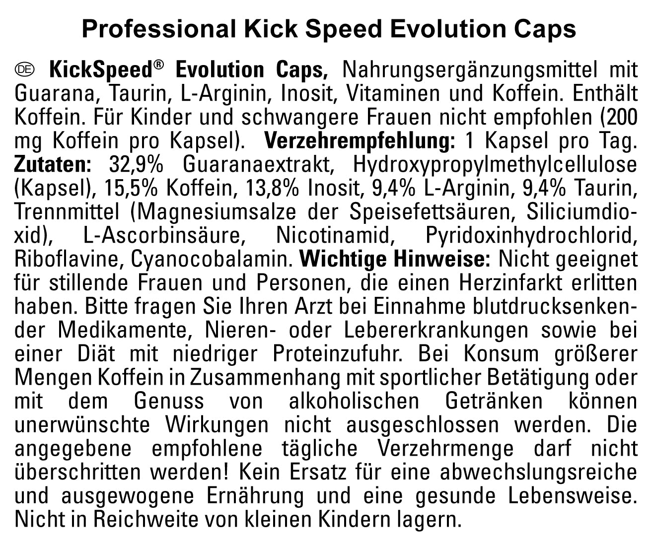 Professional Kick Speed Evolution (80 Kapseln)