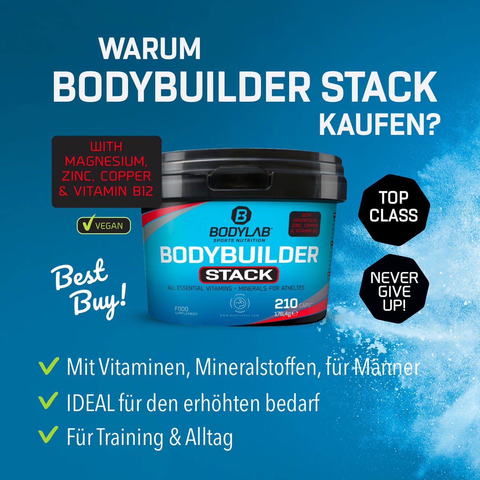 2 x Bodybuilder Stack (210 Kapseln)