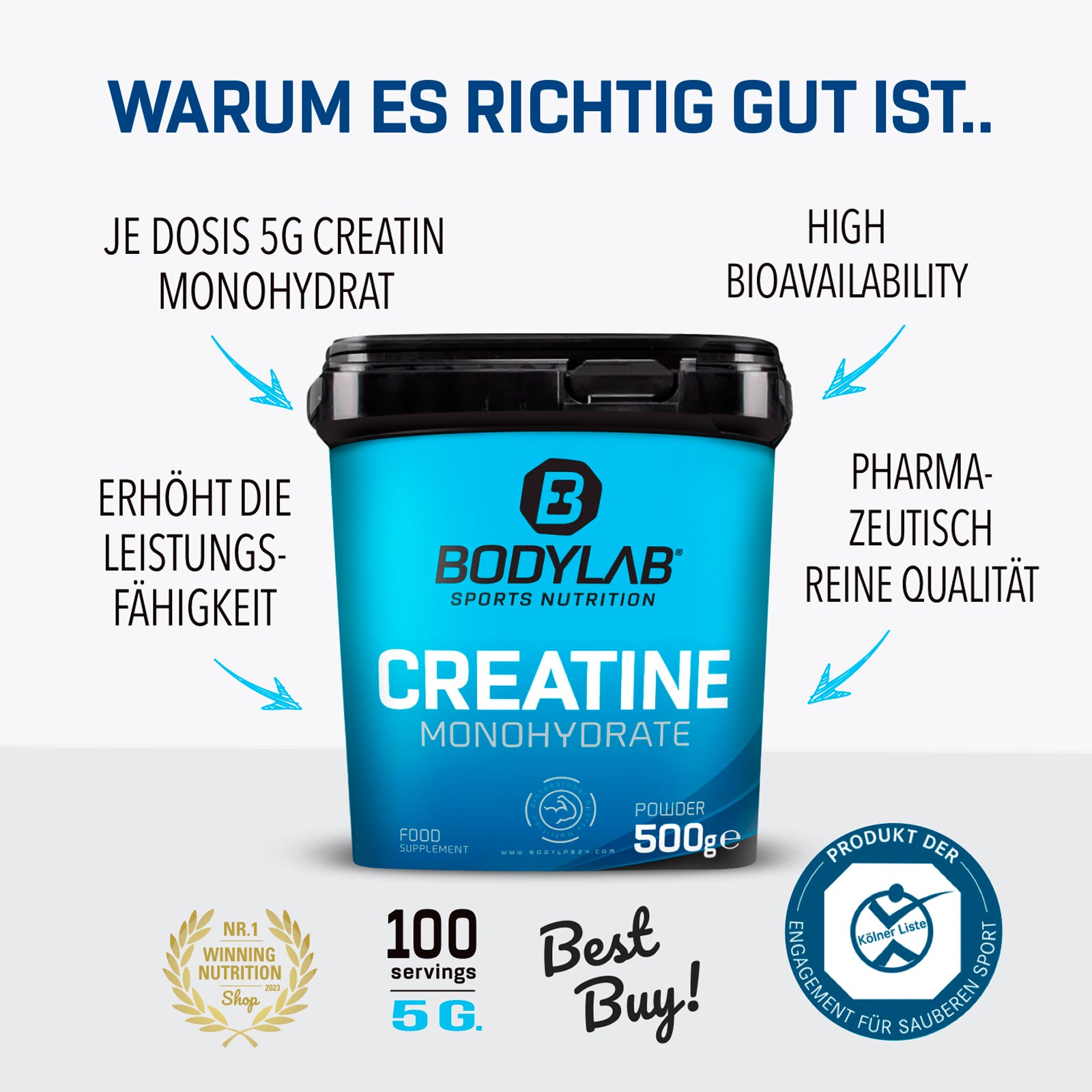 2 x Creatine Powder (500g)