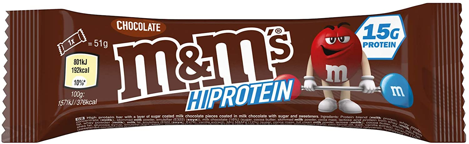 M&Ms Hi-Protein Bar (12x51g)