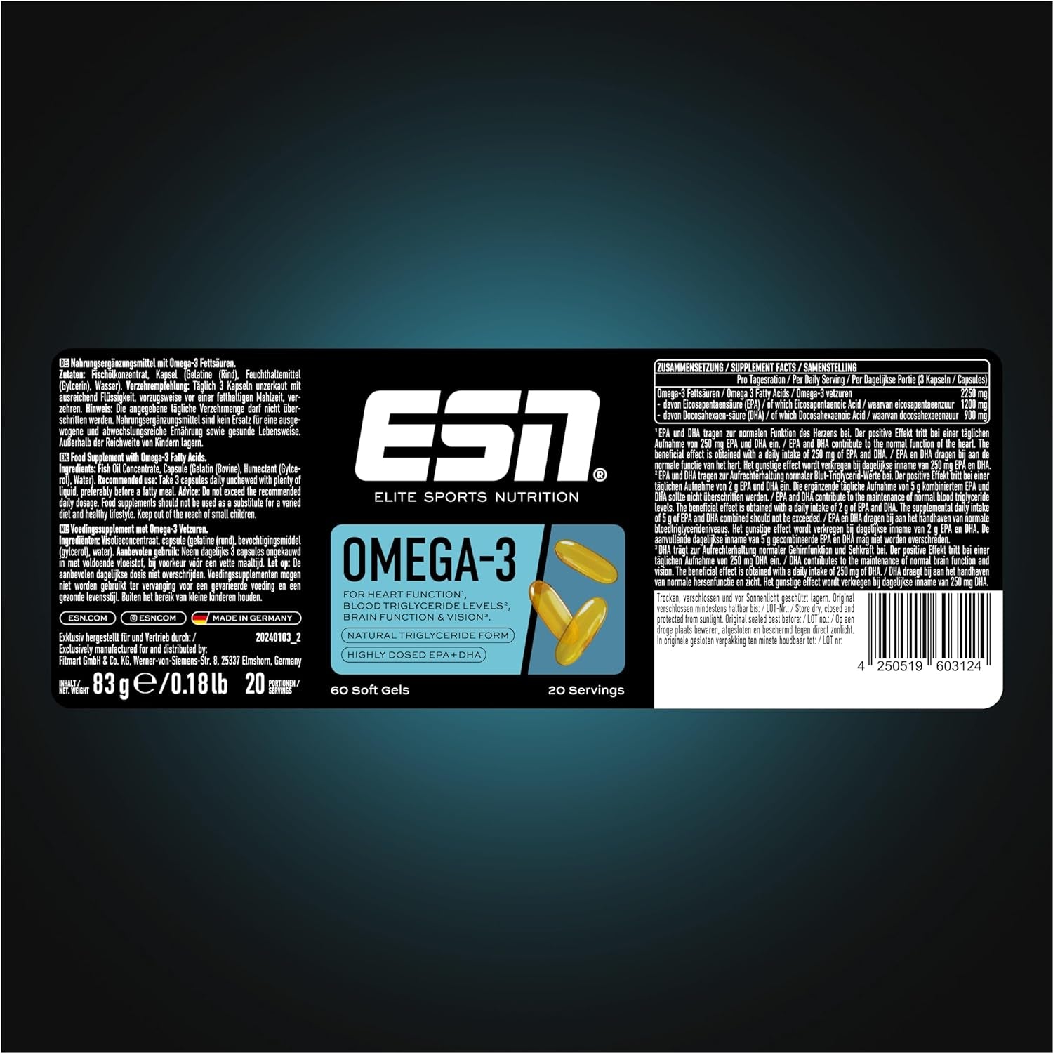 ESN Super Omega-3 (60 Kapseln)