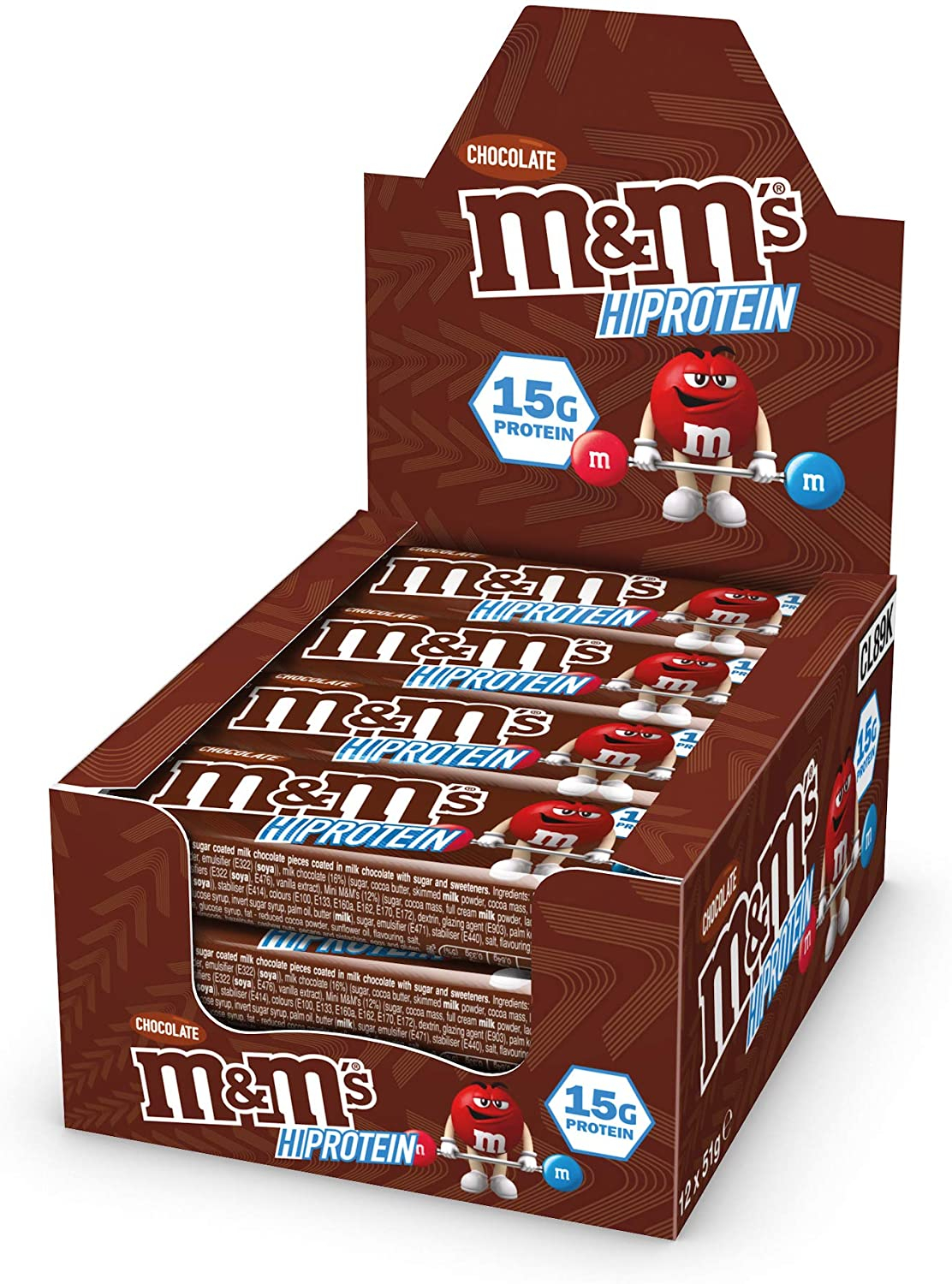 M&Ms Hi-Protein Bar (12x51g)