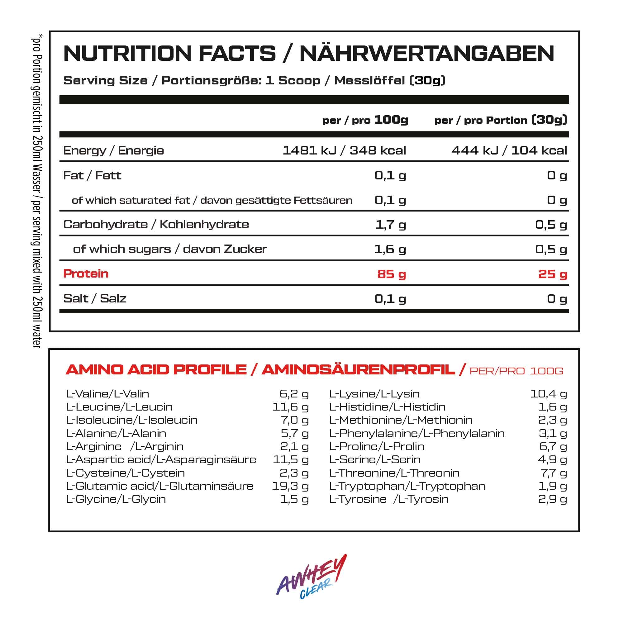 AWHEY - 100% Clear Whey Protein Isolate (450g)