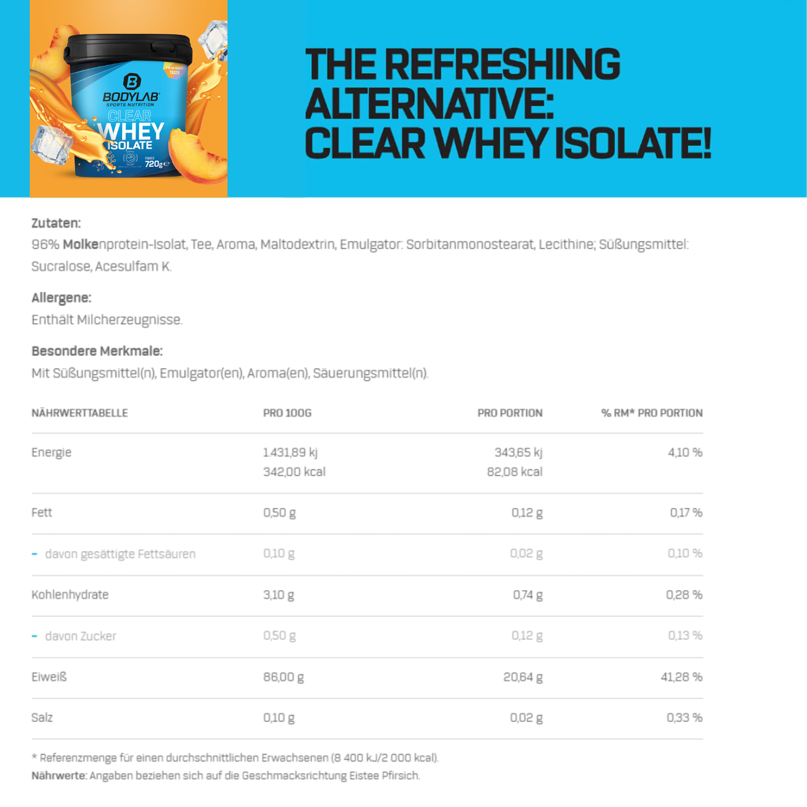 2 x Clear Whey Isolate (je 720g)