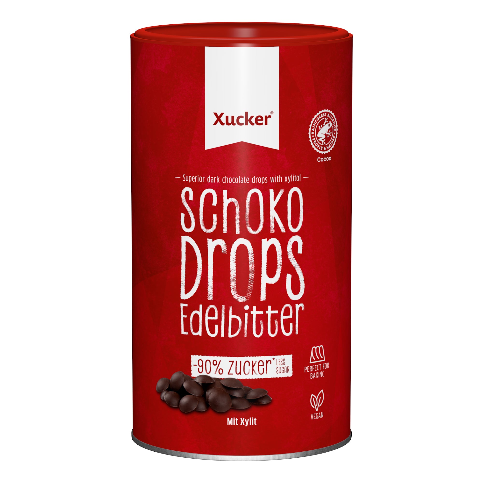 Schokodrops Edelbitter mit finnischem Xylit (750g)