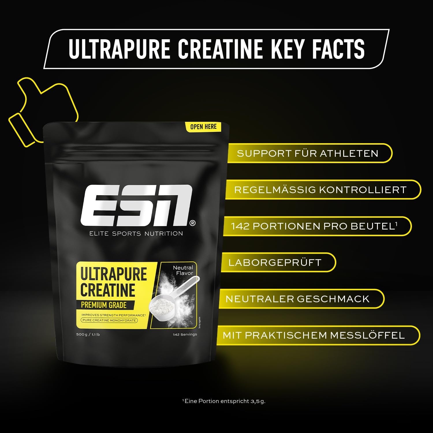 ESN Ultrapure Creatine Monohydrate (500g)