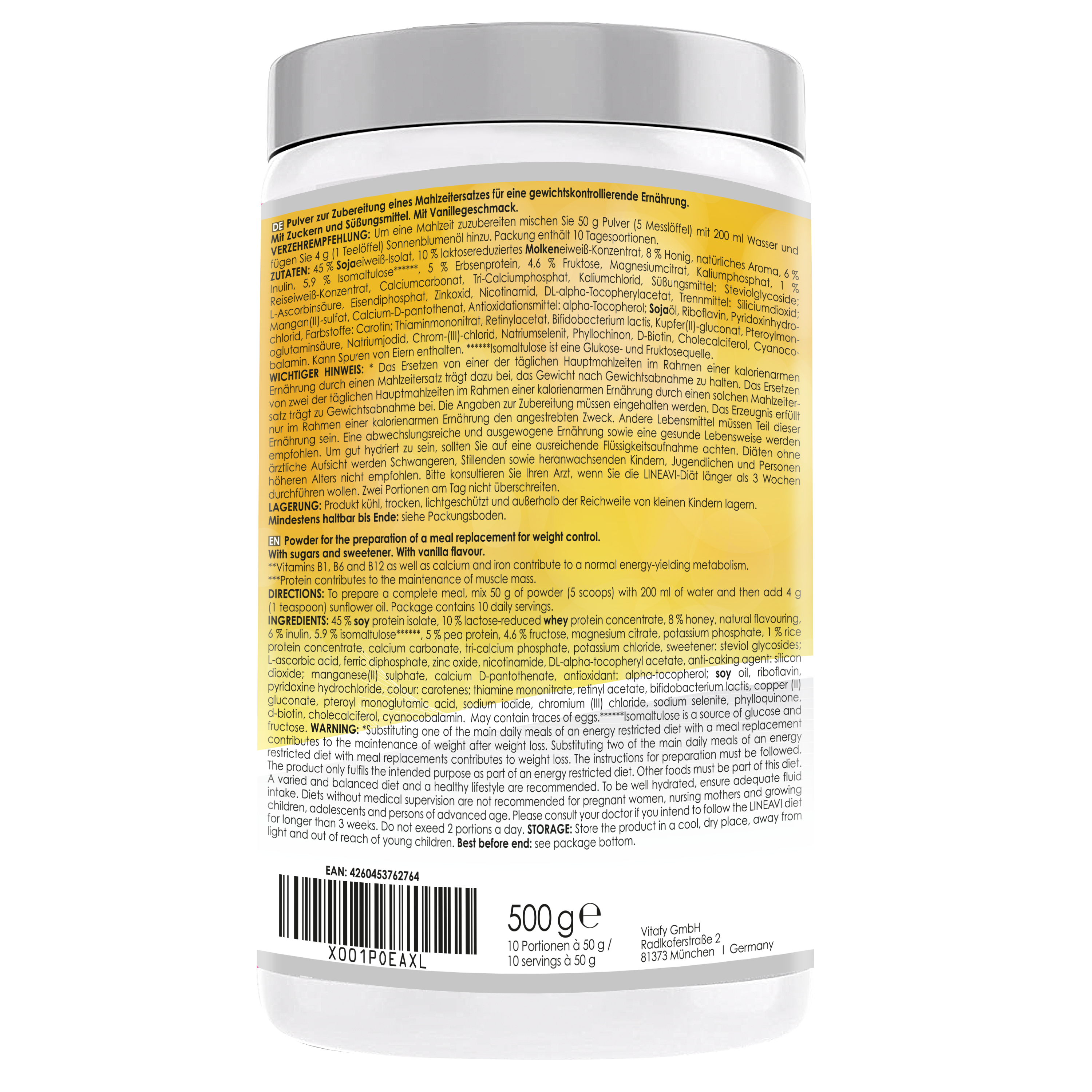 LINEAVI Aktivkost Diät Shake + Shaker (3x500g)