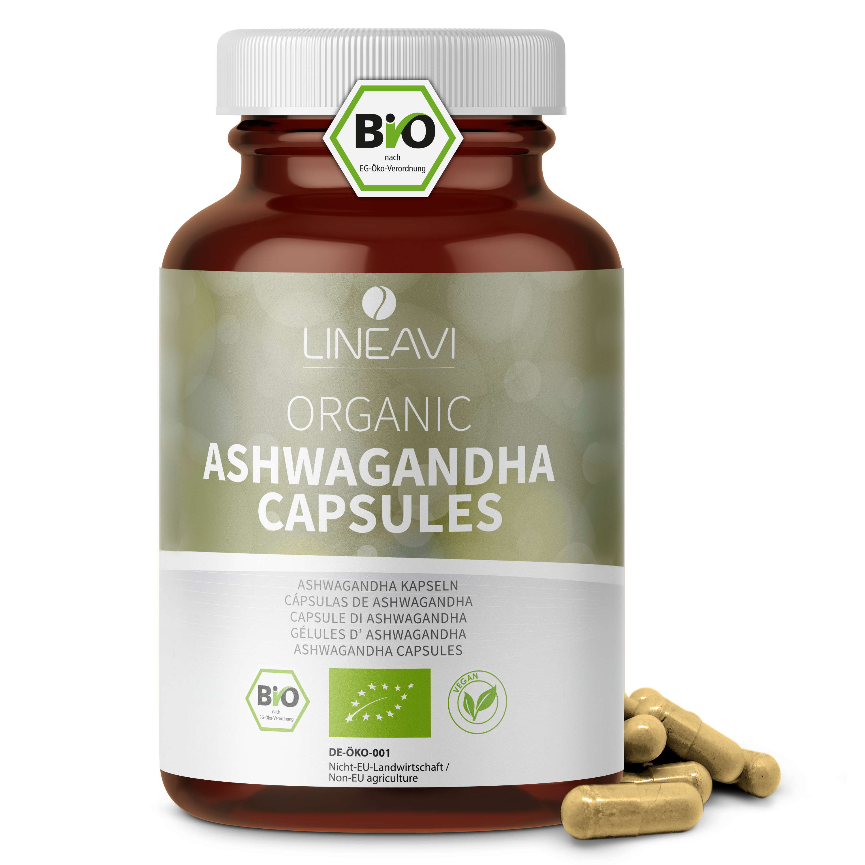 LINEAVI Ashwagandha Kapseln bio (150 Kapseln)