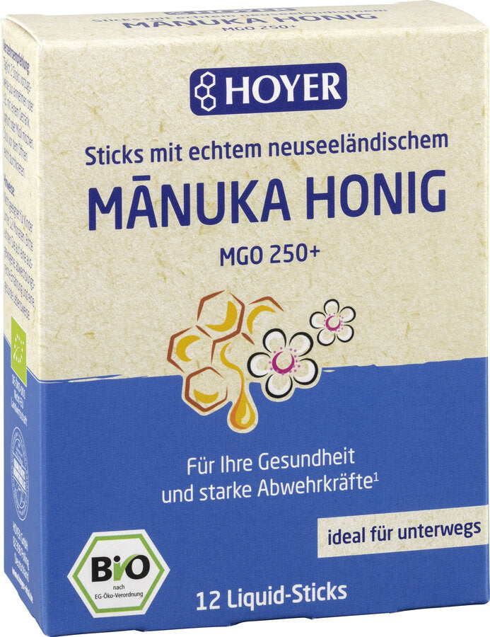 Bio Manukahonig Liquid-Sticks MGO 250+ (12 Stück)